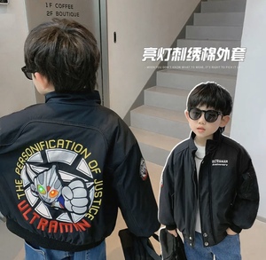 儿童棉服冬季加厚2022新款冬装小童中大童刺绣棒球服棉袄男童外套