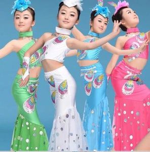新款六一民族少儿童节孔雀舞蹈衣服幼儿园月光女童傣族表演出服装