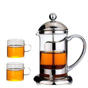 雅风泡茶壶冲茶器雅士壶送2个茶杯压茶壶耐热玻璃壶过滤茶叶茶壶