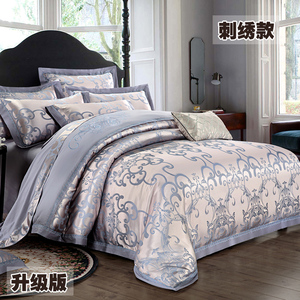 欧式高档四件套全棉纯棉北欧风被套床单1.8米床笠款2.0m床上用品
