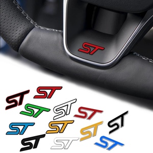 金属ST方向盘车标贴适用福特蒙迪欧汽车个性改装3D徽章配件车标