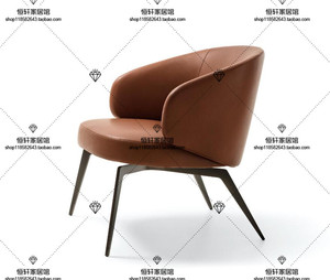 后现代简约单人沙发椅咖啡馆酒店会客室休闲洽谈椅北欧设计师椅子