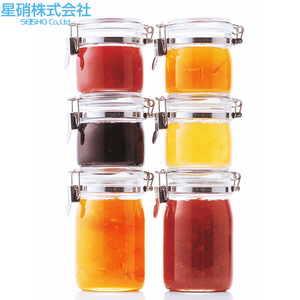 日本进口玻璃瓶子密封罐带盖透明大号腌泡咸菜酵素罐柠檬水保鲜罐