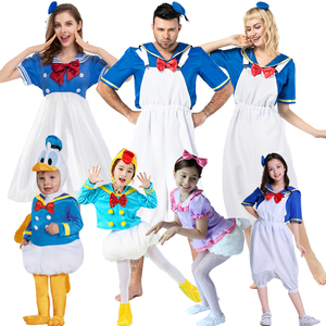成人唐老鸭服装儿童黛西扮演服迪士尼亲子装男女款幼儿园走秀表演