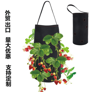 草莓种植桶绿植花盆卉菜阳台田园居家植物袋悬挂式欧式  特价包邮