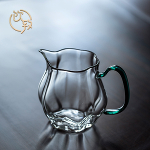 饮致高级玻璃公道杯加厚耐热绿茶分茶器日式透明茶海手柄功夫茶具