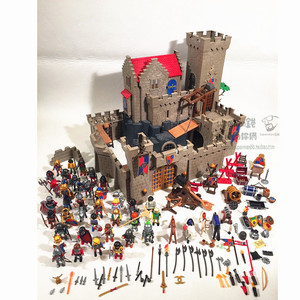 送男孩生日礼物 德国playmobil摩比儿童益智拼搭积木玩具组装城堡