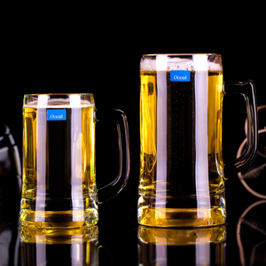 进口ocean慕尼黑德国小麦玻璃啤酒杯带把大号加厚创意酒杯扎啤杯