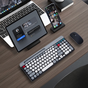 蓝牙2.4G无线键盘鼠标套装苹果电脑平板手机双模通用键鼠套装充电