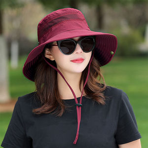 帽子女夏季透气网孔太阳帽女款时尚帽子可折叠户外旅游度假帽时髦