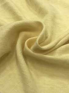 黄色柔软舒服重磅真丝棉蚕丝暗纹格子提花面料 夏款衬衫裙子布料