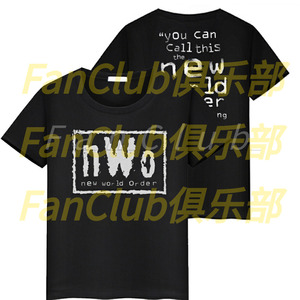 WWE新款new World order世界新秩序NWO摔角WCW短袖宽松T恤男女