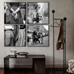薇薇安·迈尔挂画摄影工作室样板房装饰画黑白纪实老照片怀旧壁画