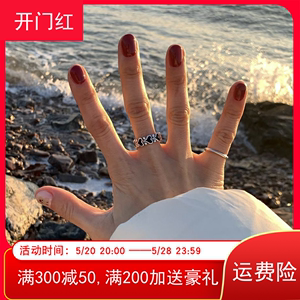 超赞爱心戒指◆925纯银开口可调节韩版指环个性中指大拇指戒子女