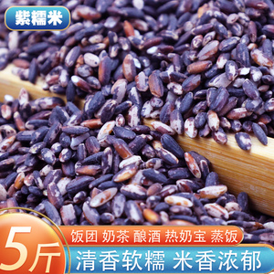 紫糯米5斤新货 农家自产血糯米黑糯米紫米八宝饭原料五谷杂粮粗粮