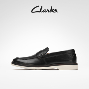 Clarks其乐男鞋2022春秋款休闲皮鞋潮流低帮乐福鞋舒适简约轻便鞋