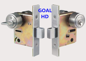 玻璃门地锁日本GOAL室内大门带钥匙锁通用型HD-5单舍辅助锁不锈钢