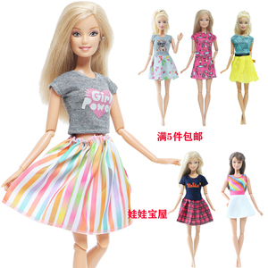 裙装 连衣裙 短裙套装适合11.5寸芭比娃娃 30cm Barbie换装衣服