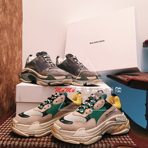 正品代购Balenciaga巴黎世家Triple-S 老爹鞋拼色复古跑鞋 运动鞋