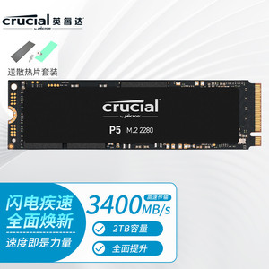 CRUCIAL/镁光 P5固态硬盘p5 2TB M.2 2280 nvme3.0 高速带缓存SSD