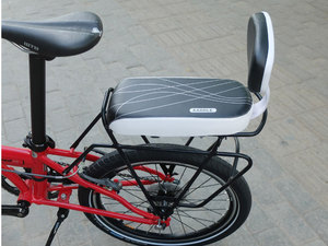 自行车后座垫带靠背山地车折叠车加厚后坐垫儿童座椅舒适带人坐垫