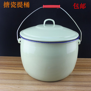 搪瓷汤桶 米缸  猪油桶  带盖盆 搪瓷汤锅 化验桶 熬药锅手提锅