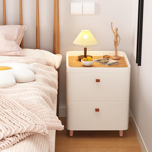 小型床头柜现代简约卧室储物柜简易迷你置物柜超窄塑料新款收纳柜