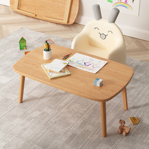 儿童学习桌书桌写字桌小学生宝宝家用课桌玩具桌小户型实木小桌子
