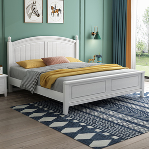 月来馨美式实木床轻奢双人床1.8米主卧现代简约1.5米高箱储物床