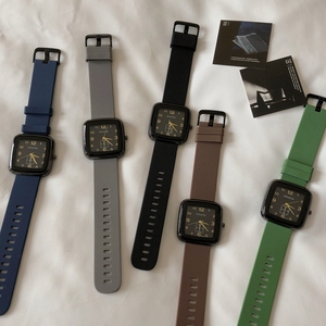 时尚潮流硅胶表带男指针表方形表盘腕表简约百搭休闲时装电子手表