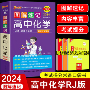 2024版pass绿卡图书图解速记高中化学知识大全化学公式手册小本高中化学方程式手册口袋书高中化学基础知识手册高中化学知识清单