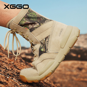 XGGO户外徒步鞋高帮休闲登山鞋沙漠旅游男鞋耐磨越野爬山鞋子情侣
