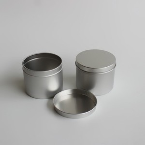 200g天地盖食品盒茶叶 圆形户外厨房雪糕用具分装美容院铝盒铝罐