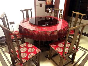 可定制中式圆桌布  红木方桌布  餐桌台布 仿古家具茶几布圆桌布