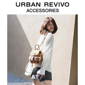 URBAN REVIVO女士复古小巧麂皮绒口袋背包UAWB30225
