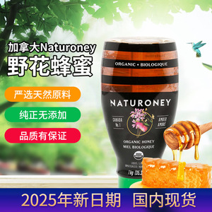Naturoney野花蜂蜜加拿大进口纯正天然琥珀色液体蜂蜜冲饮品1KG