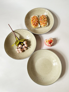 创意日式陶瓷碗水果沙拉碗西餐意面盘家用饭碗汤碗冷面碗大号汤盆