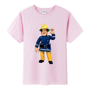 消防员山姆衣服小小救生队Fireman Sam儿童装亲子装短袖T恤男童夏