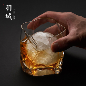 手工无接缝丨日本威士忌酒杯洋酒杯日式异型啤酒水晶玻璃水杯子
