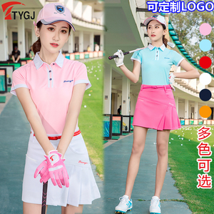 2件包邮 新款！ 高尔夫球服装 女士短袖球服 韩版春夏季运动衣服