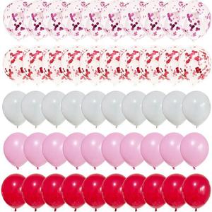 周年庆开业爆款 大红色粉色五彩纸屑气球花环套装婚礼情人节装饰
