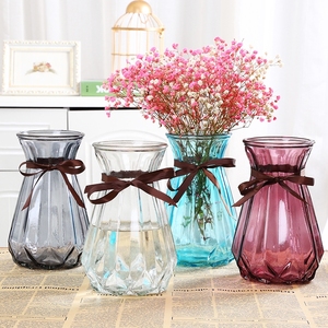 简约南瓜钻石玻璃花瓶15-6-10厘米水培植物花瓶干花玫瑰花插花瓶
