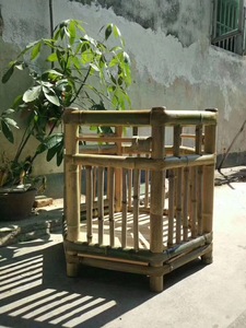 天然竹子宝宝婴童坐站栏学站立椅站桶婴儿学站车护栏围栏儿学步车