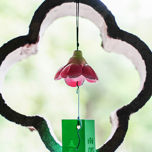 一朵樱花 进口南部铁器风铃 日本手作可爱铸铁铃铛家居挂饰礼物