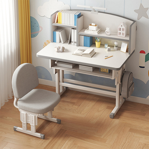 IKEA宜家儿童学习桌家用写字桌椅套装学校同款书架一体课桌可升降