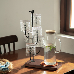 创意高颜值茶杯收纳架水杯架子置物架放玻璃杯子神器桌面展示挂架