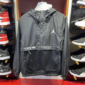Nike耐克Jordan男女半拉链运动外套防风衣AJ休闲套头夹克 DJ0247