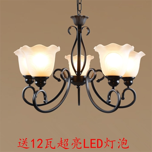 欧式铁艺枝型吊灯美式三五六八头客厅餐厅卧室地中海灯饰灯具