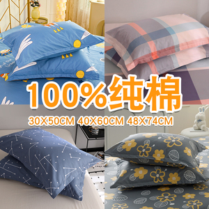 2024新款纯棉枕套一对装儿童枕头套单个30x50夏季100全棉40x60cm