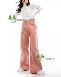 Nike耐克woven trousers in dusty pink粉色女子休闲运动长裤